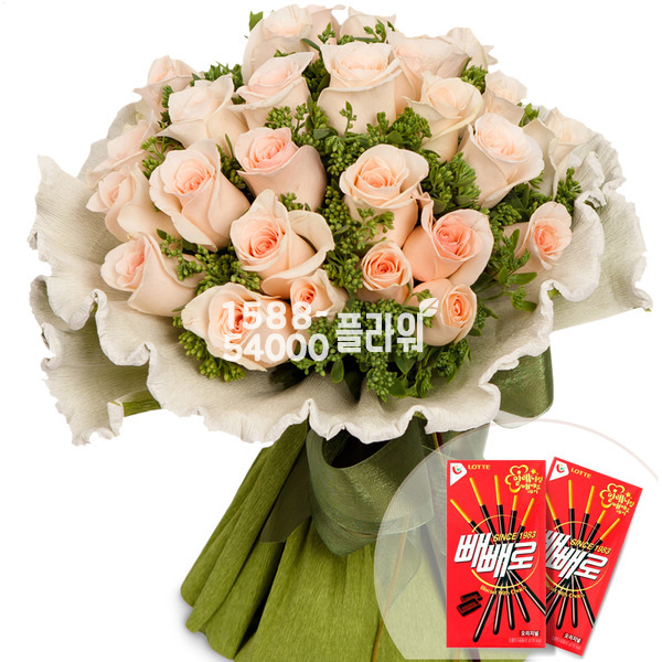 빼빼로 부르트장미꽃다발