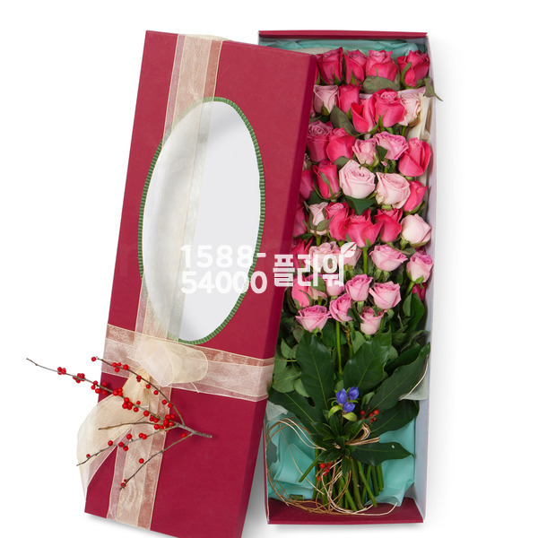 핑크혼합장미상자