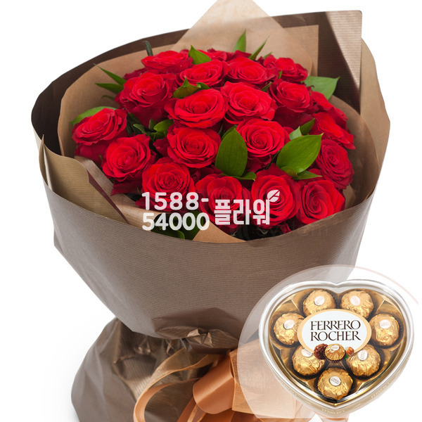 장미꽃다발(초콜렛포함)